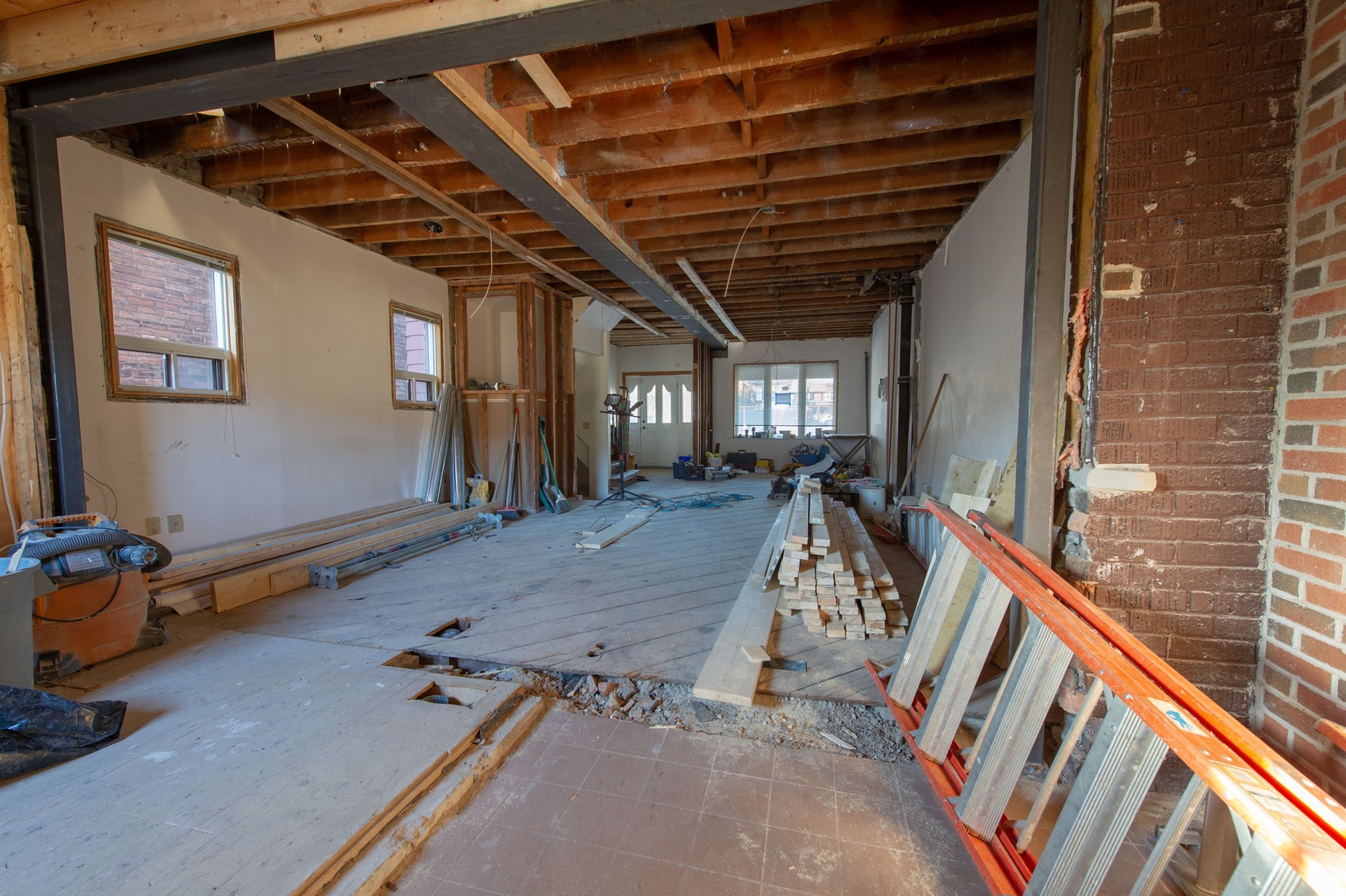 Renovations at a residential house